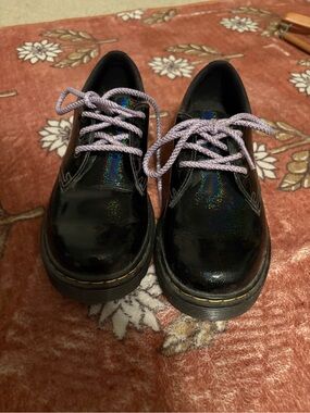 Dr. Martens Kids US Size 3/UK 2 Sparkly Black Oxfords